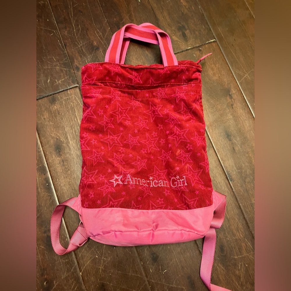 American Girl Corduroy Pink Backpack